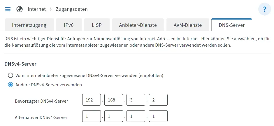 FRITZ!Box DNS-Server